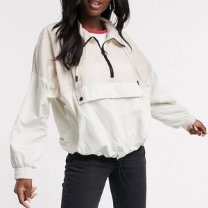 White/Beige Windbreaker - Pull & Bear